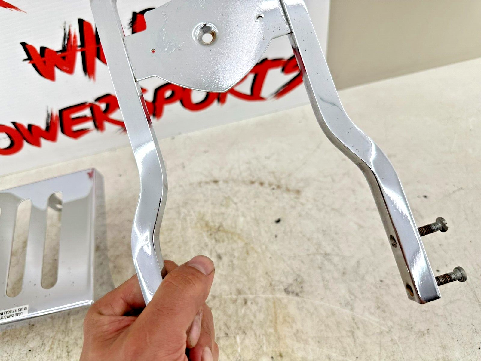 1997 HARLEY DYNA Chrome Sissybar Passenger Backrest W/ Luggage Rack
