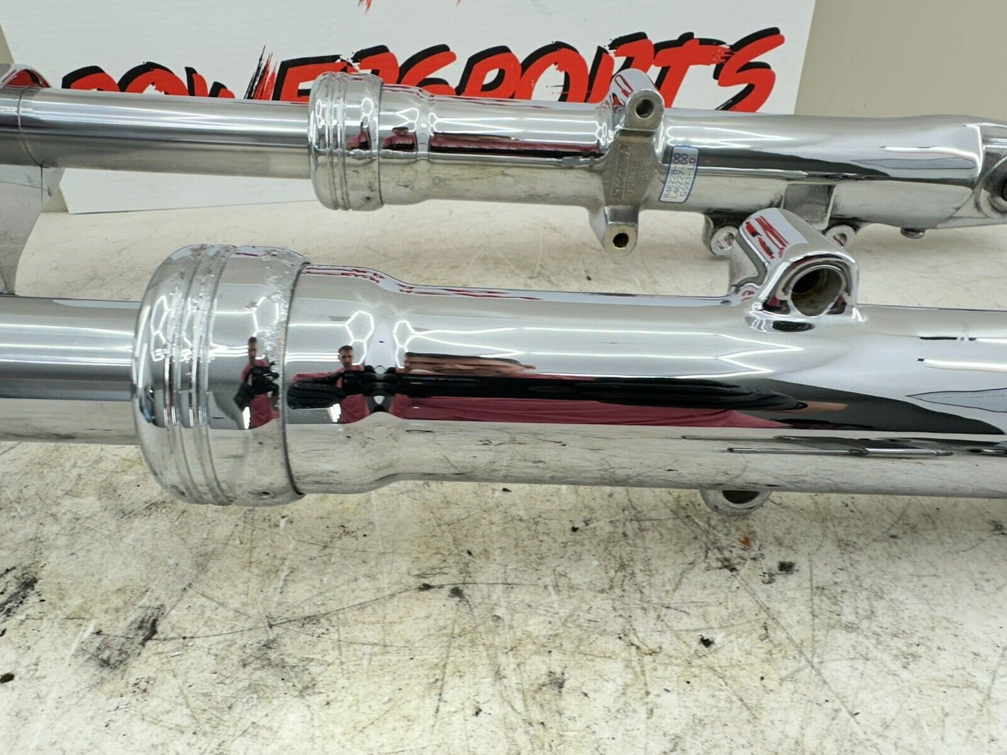 2002 HARLEY DYNA LOW RIDER 41mm Front Forks Wide Glide Chrome Lowers+Triple Tree
