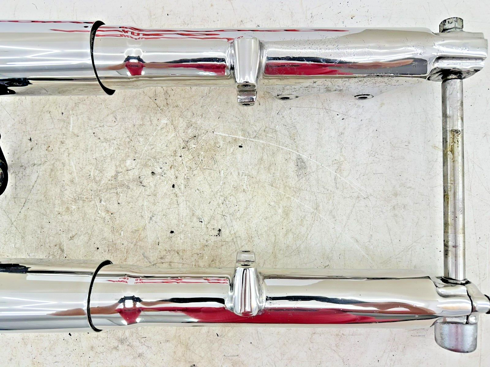 1995 HARLEY SOFTAIL Chrome Forks Front End Suspension Top Triple Clamp