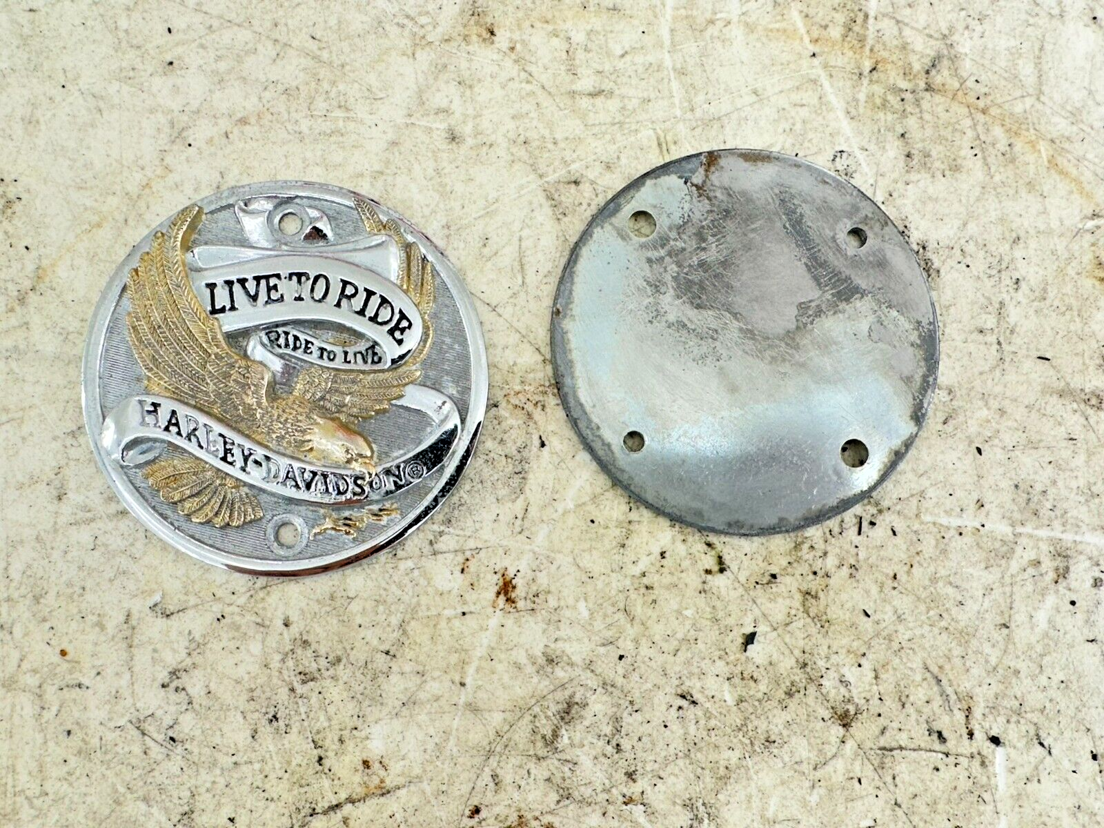 1997 HARLEY DYNA Live To Ride Nose Cone Cam Cover Filler Panel