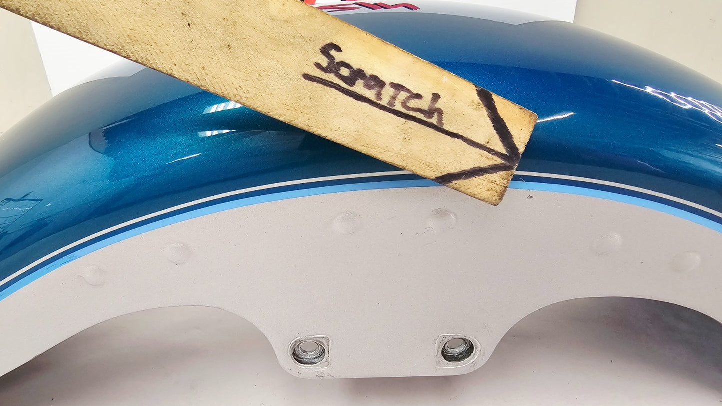 1995 HARLEY SOFTAIL FATBOY OEM Front Fender Aqua Pearl Silver Painted