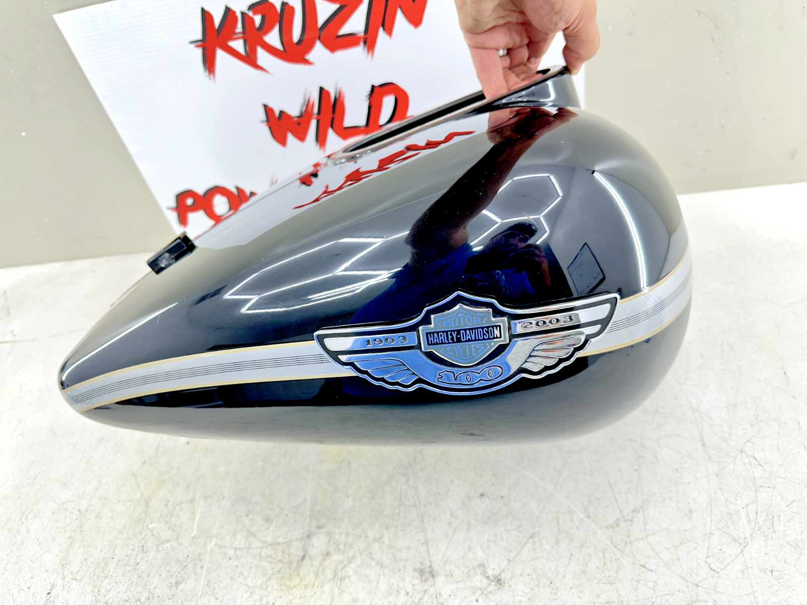 2003 HARLEY ELECTRA GLIDE  100 Anniversary Gas Fuel Tank Carburated Black