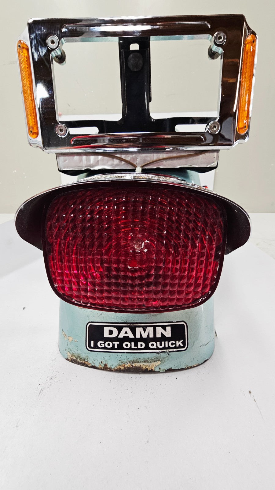 1990 Harley FXR FXRT FXRD FXRS FXLR FXRC Rear Fender Taillight License Plate MTG