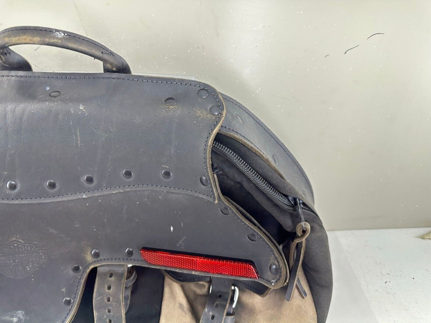 1996 HARLEY DAVIDSON DYNA OEM HO Convertible Canvas + Leather Saddle Bags