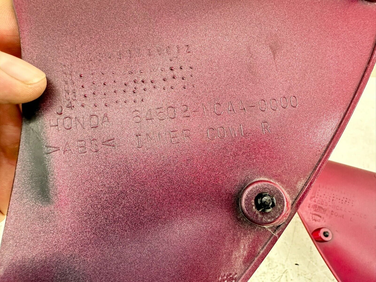 2004 Honda Goldwing GL1800 Red Right Left Inner Cowling Fairing Filler Panel