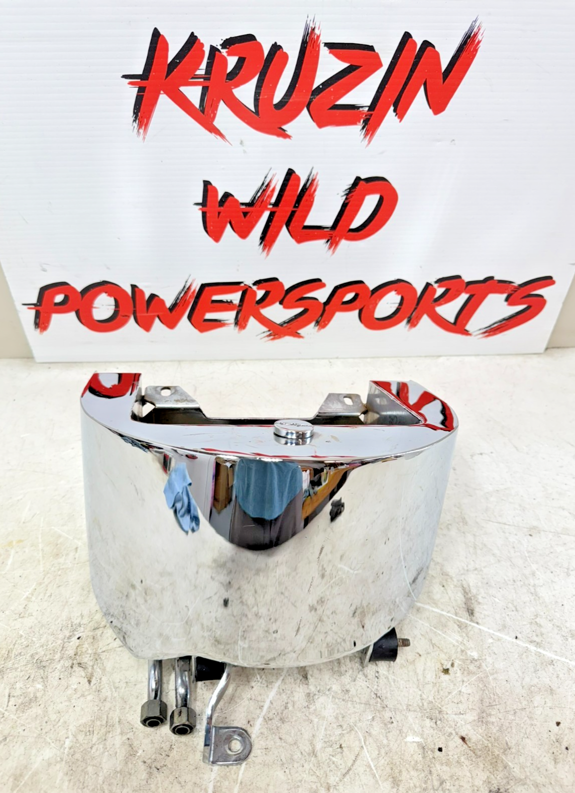 1997 HARLEY DAVIDSON SOFTAIL Chrome Oil Tank Sac Sack Bag Reservoir