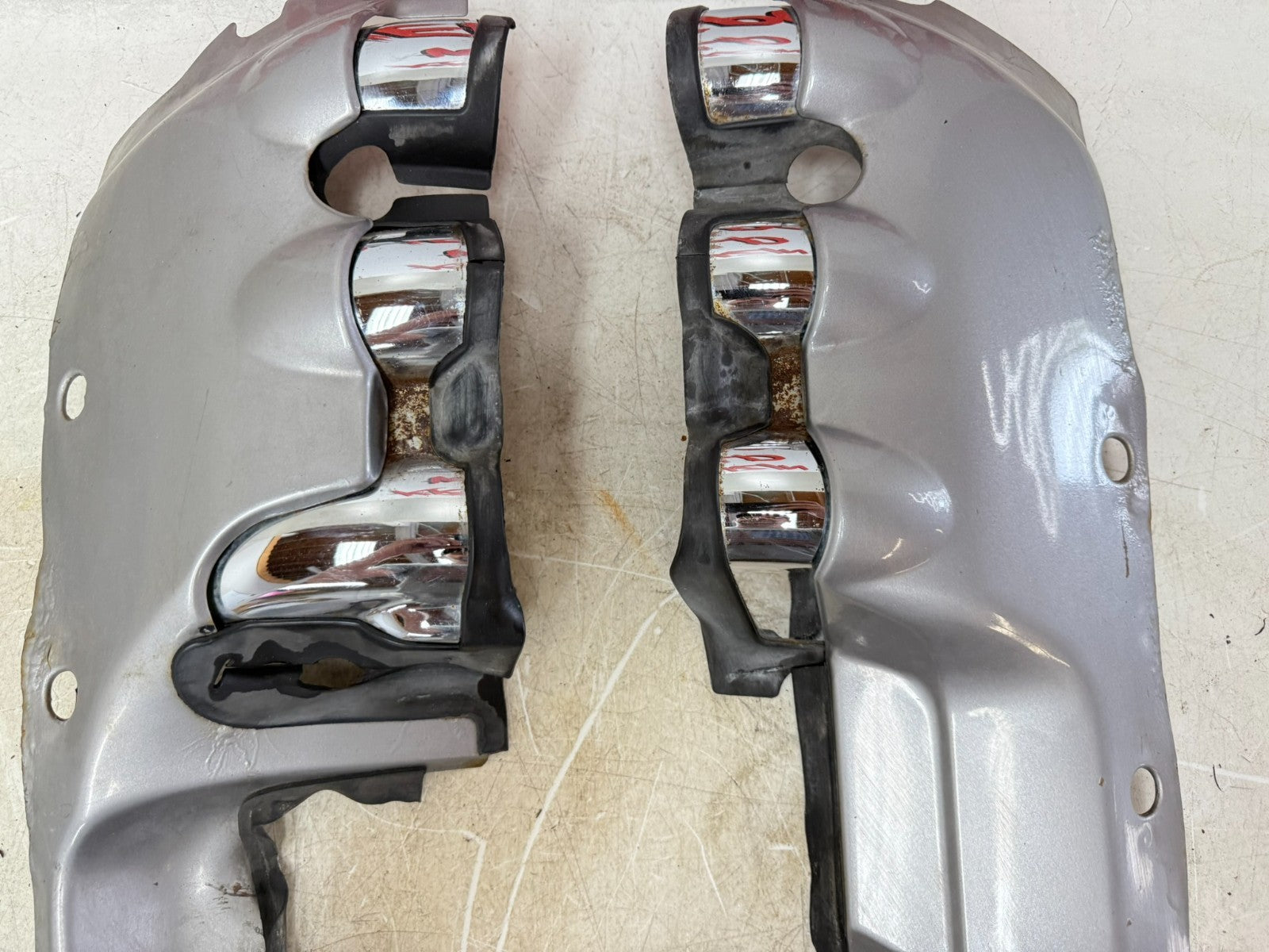 2002 Honda Goldwing GL1800 Lower Exhaust Heat Shields Guard Left & Right Covers