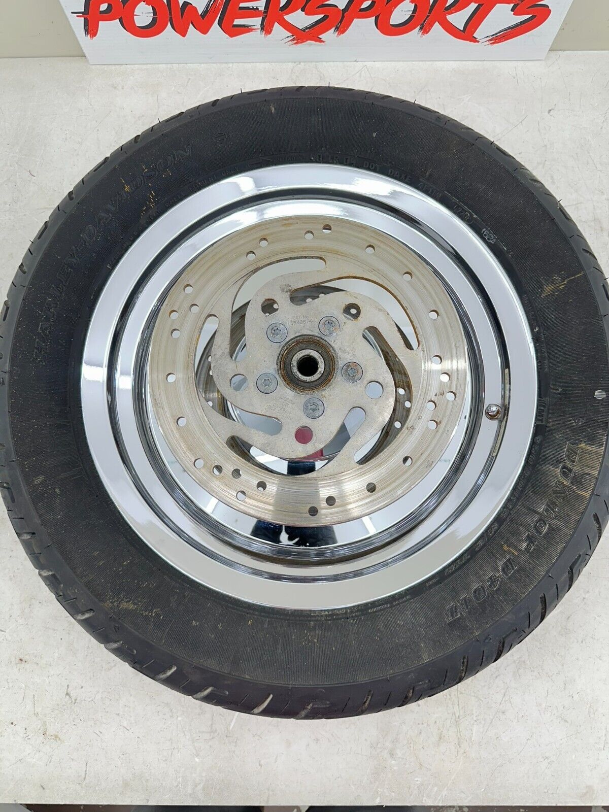 2002 HARLEY DYNA LOW RIDER Solid Chrome Rear Wheel Rim Tire FITS 2000 Up HD