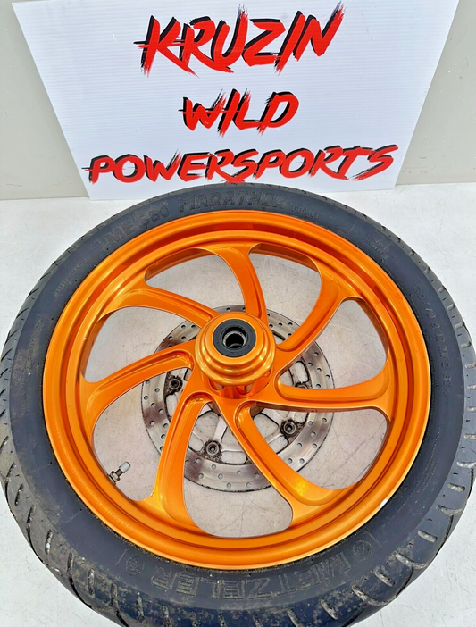 2006 Victory Kingpin 18x3 Front Wheel Rim/Orange