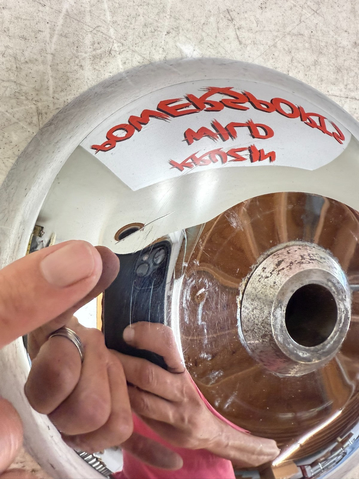 1997 HARLEY DAVIDSON SOFTAIL Front Wheel Hub Cap Center Chrome Cover OEM