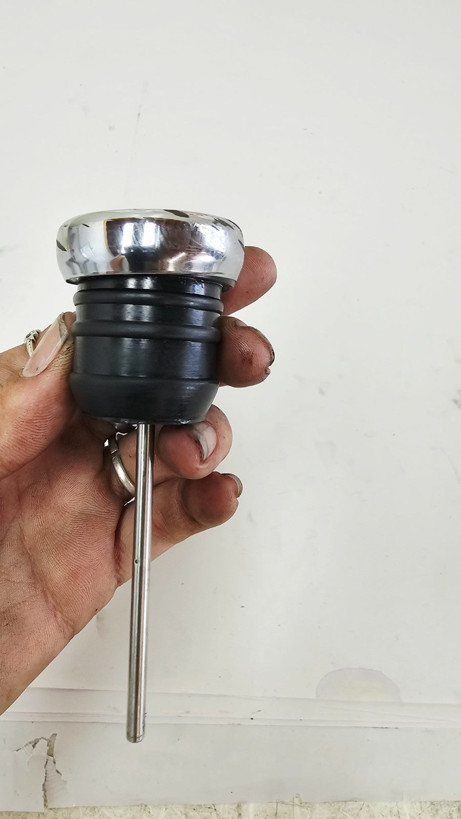 1995 HARLEY SOFTAIL FATBOY OEM Chrome Oil Temperature Dipstick Gauge EVO