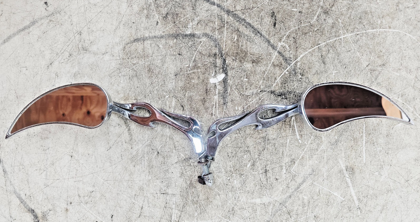 2003 HARLEY SOFTAIL DEUCE Chrome Teardrop Rearview Side Mirrors