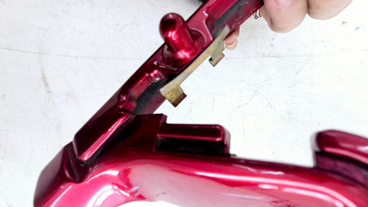 1993 HONDA GOLDWING GL1500 Left Side Mirror Trim Ring Filler Panel Red OEM