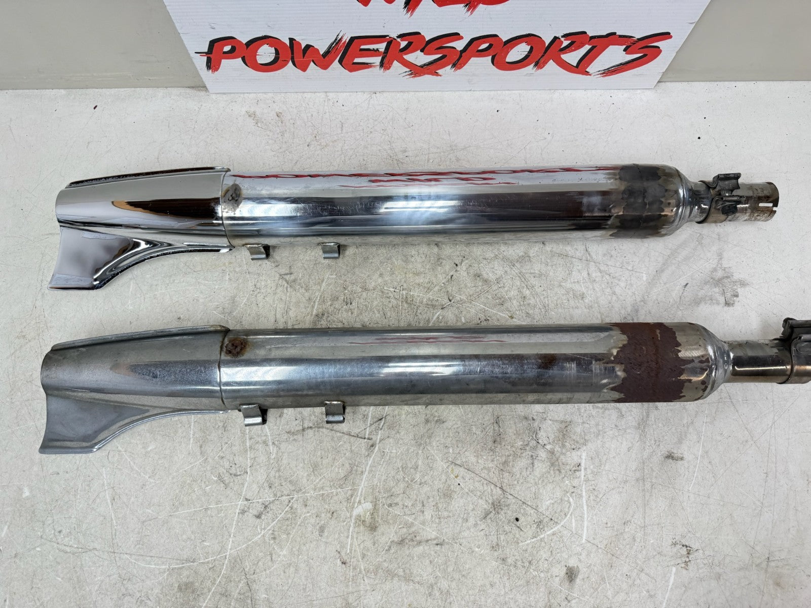 1995 HARLEY FLH ELECTRA GLIDE Fishtail Slip On Muffler Pipes
