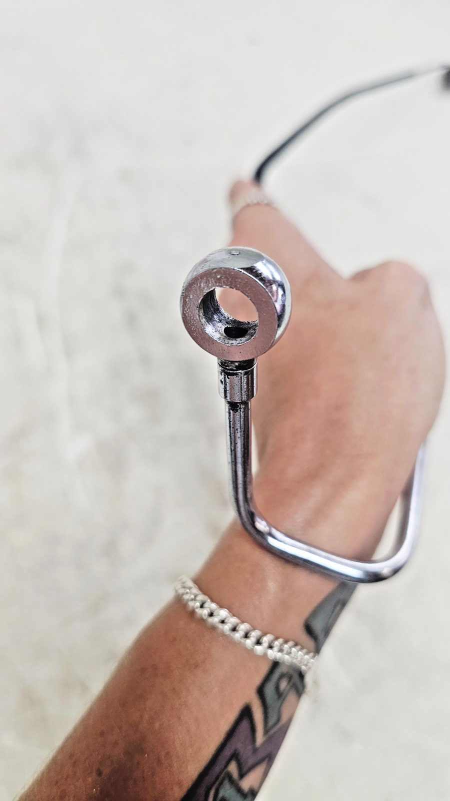 2003 HARLEY SOFTAIL DEUCE Chrome Rear Brake Caliper Line Hose Pipe