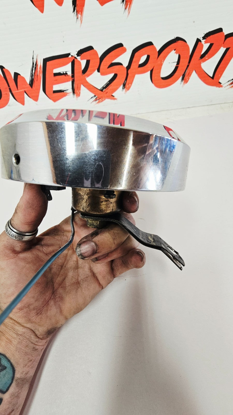1995 HARLEY SOFTAIL FATBOY Horn & Chrome Slotted Cover