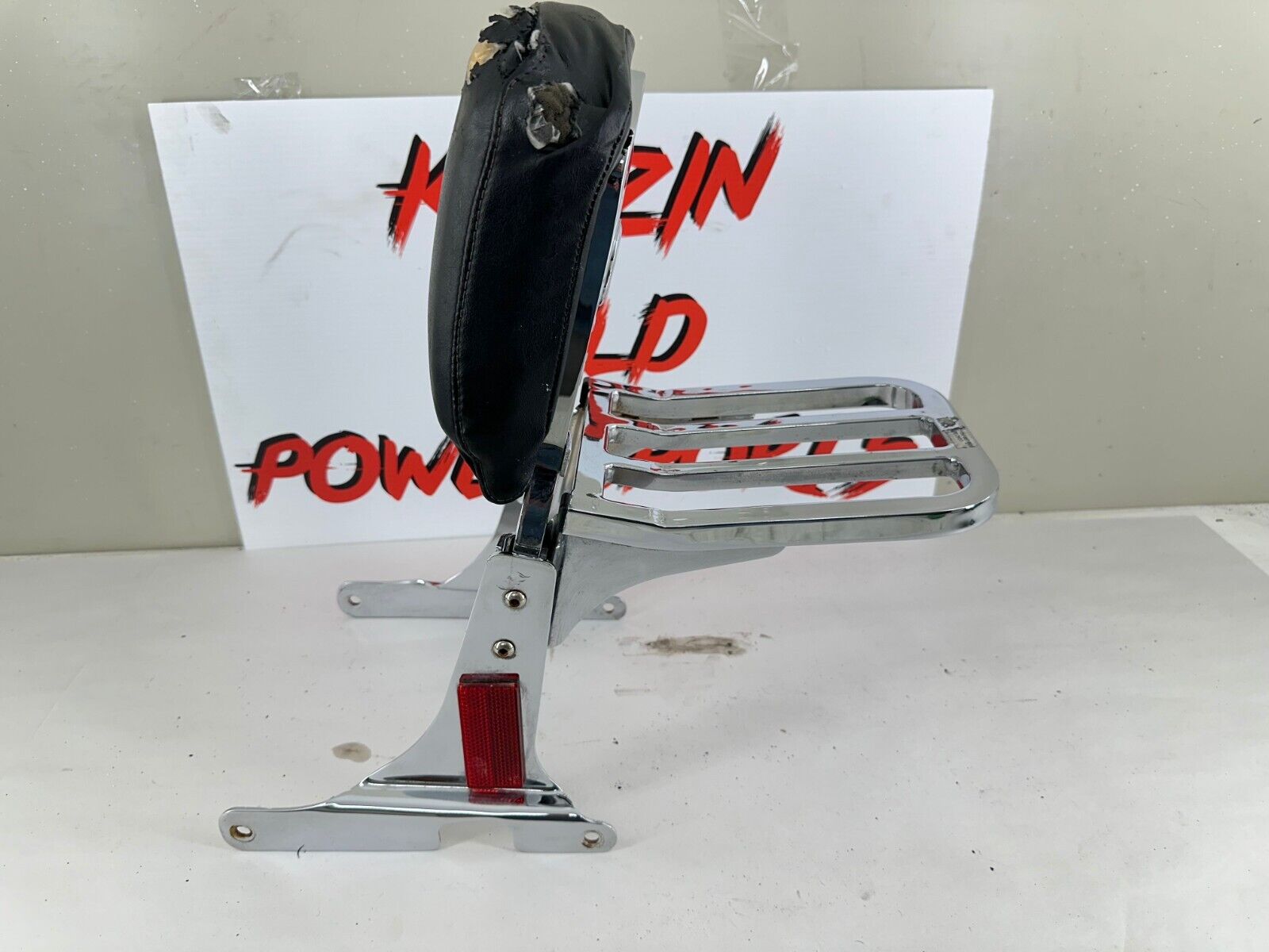 2003 Harley Davidson Sportster Rear Passenger Backrest Sissy Bar + Luggage Rack