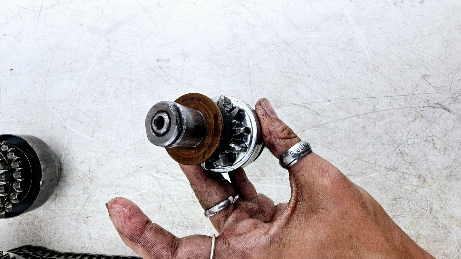 1988 HARLEY SOFTAIL Primary Clutch Chain Jackshaft Compensator Tapered Shaft