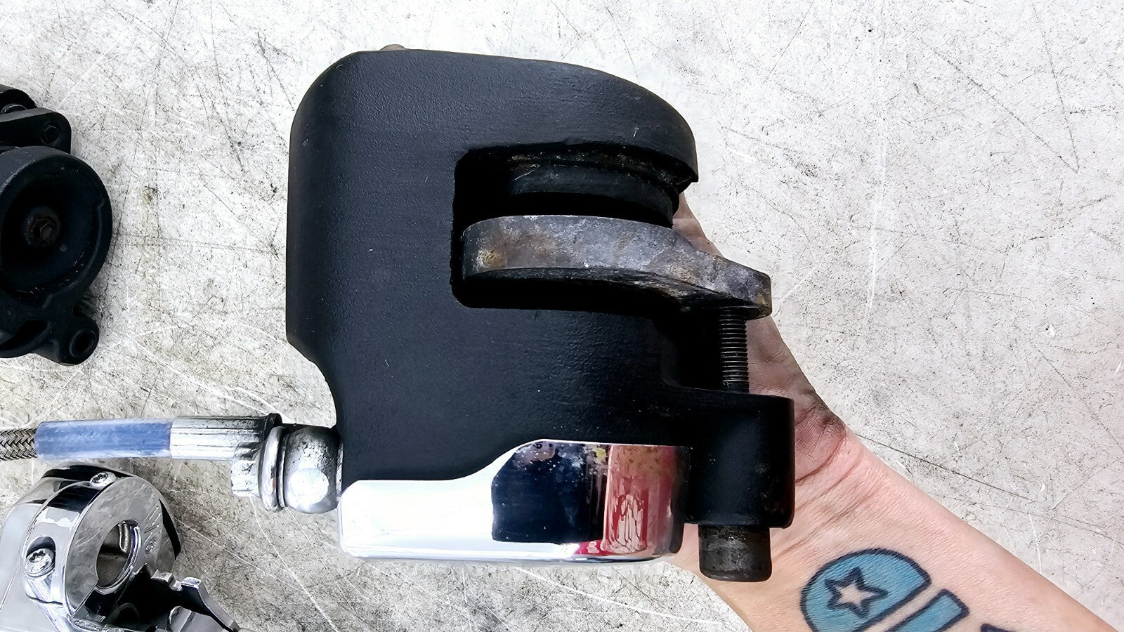 1998 HARLEY FLH ROADKING Dual Caliper Braided Hose +11/16 Chrome Master Cylinder