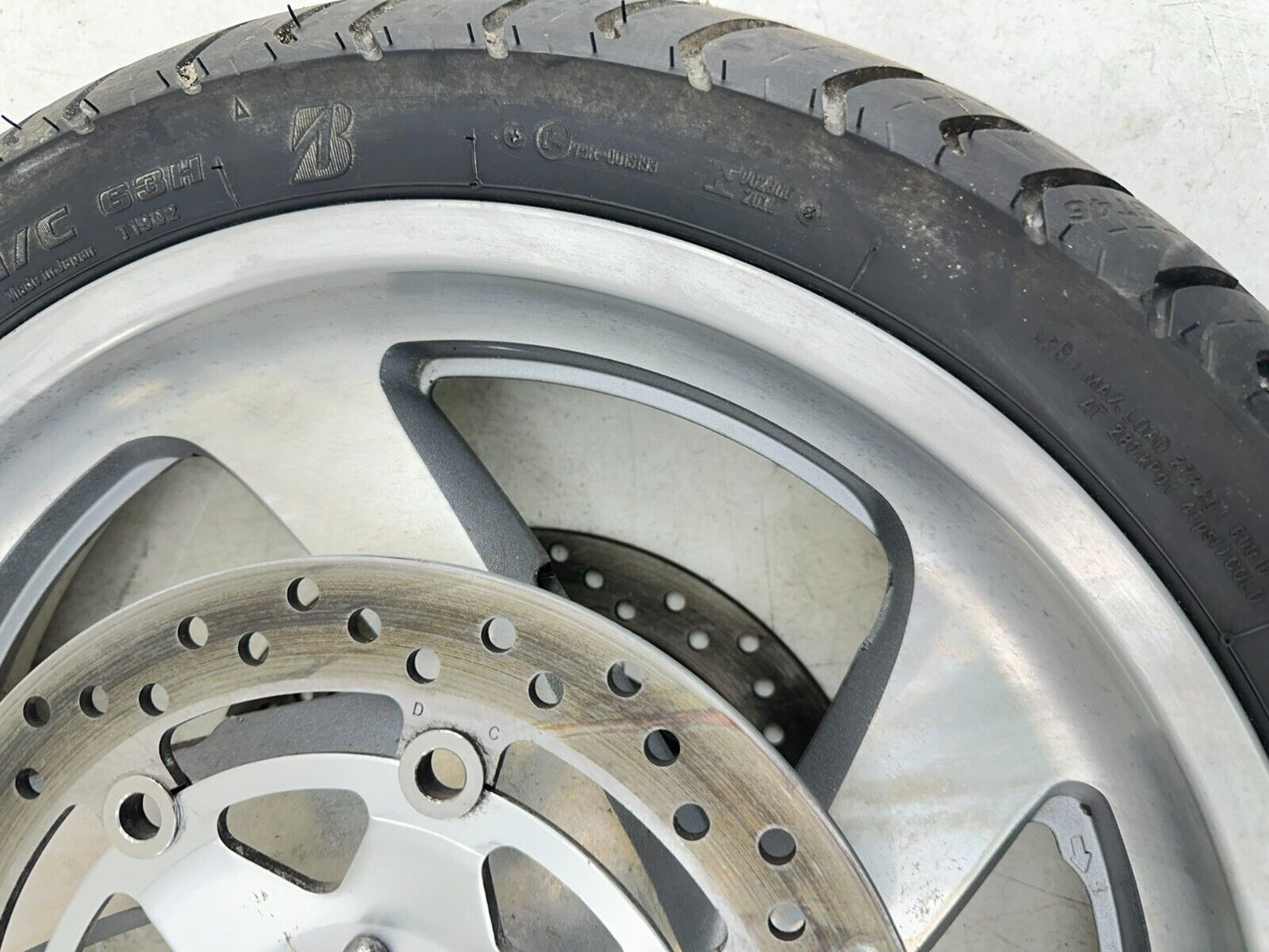 2004 Honda Goldwing GL1800 18" Front Wheel Rim Tire + Brake Rotors