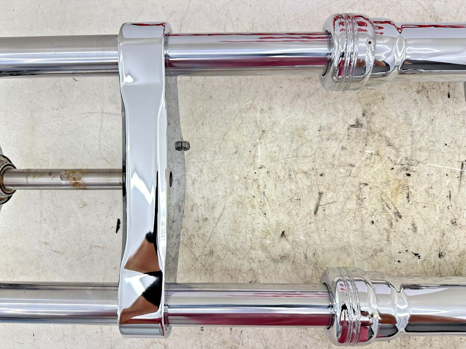 2002 HARLEY DYNA LOW RIDER 41mm Front Forks Wide Glide Chrome Lowers+Triple Tree