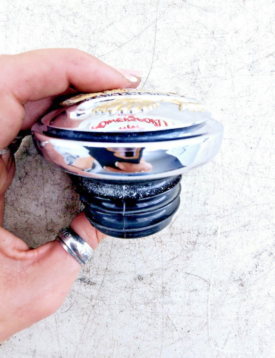 1999 HARLEY DYNA CONVERTIBLE Gas Cap Chrome Live To Ride Ride To Live