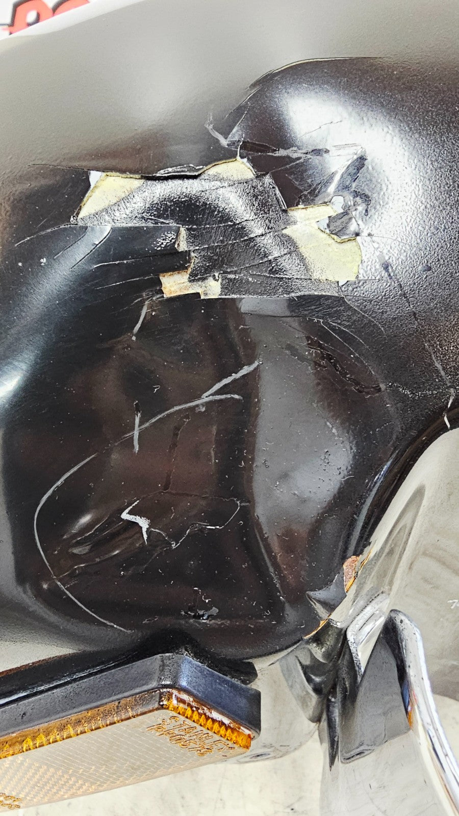 2000 HONDA VALKYRIE INTERSTATE Front Wheel Fender w/ Chrome Trim Tip Black