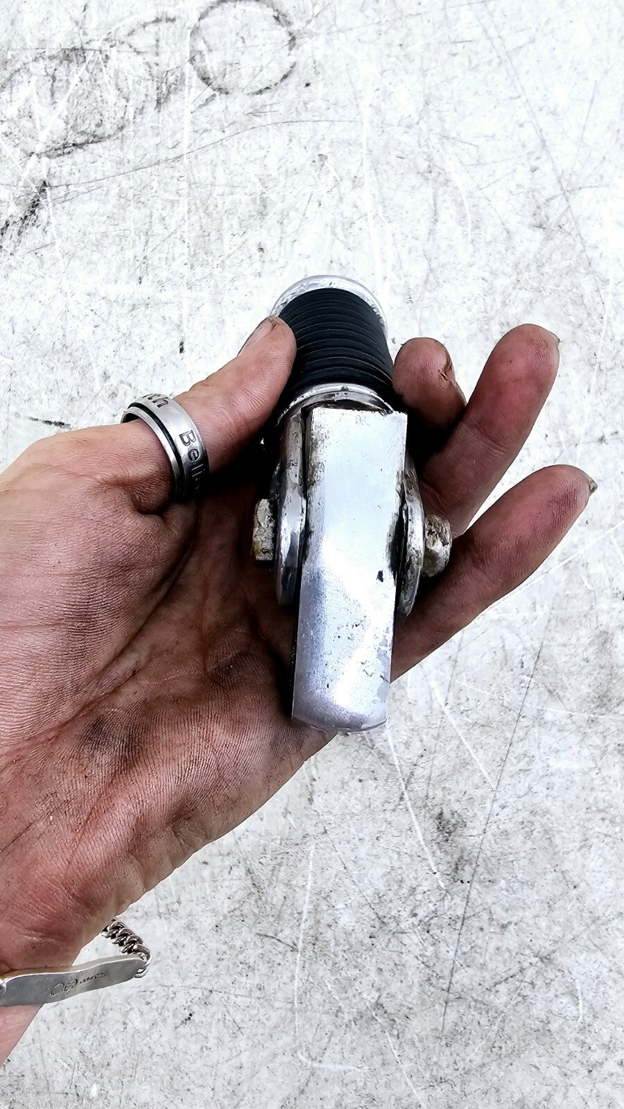 2000 Harley Davidson Sportster Highway Crash Bar Ribbed Footrest Bracket Chrome