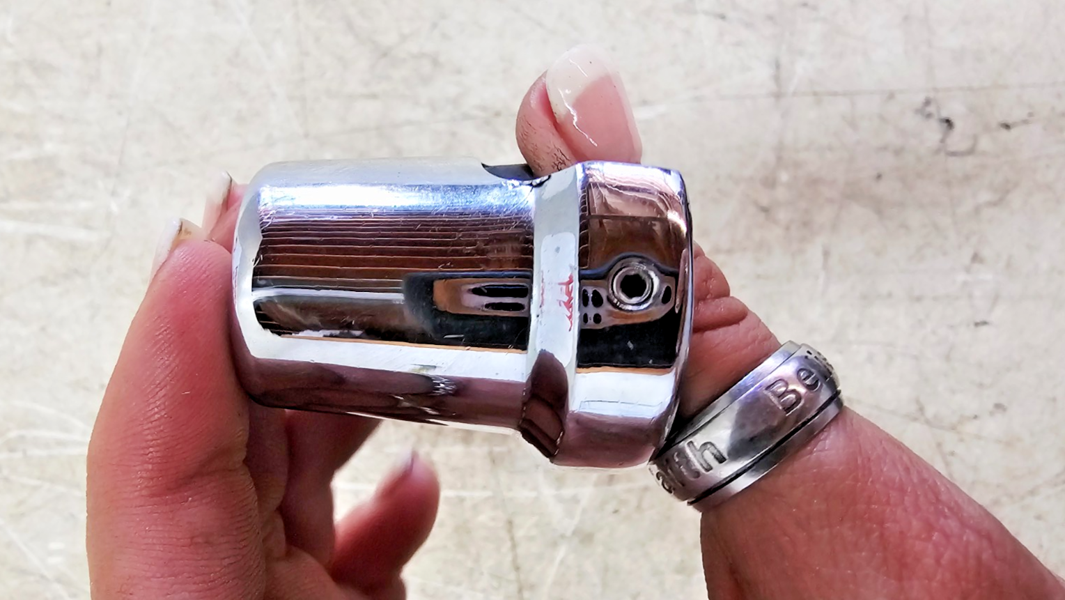 1993 HARLEY SOFTAIL Oil Pressure Sending Unit Chrome Cover