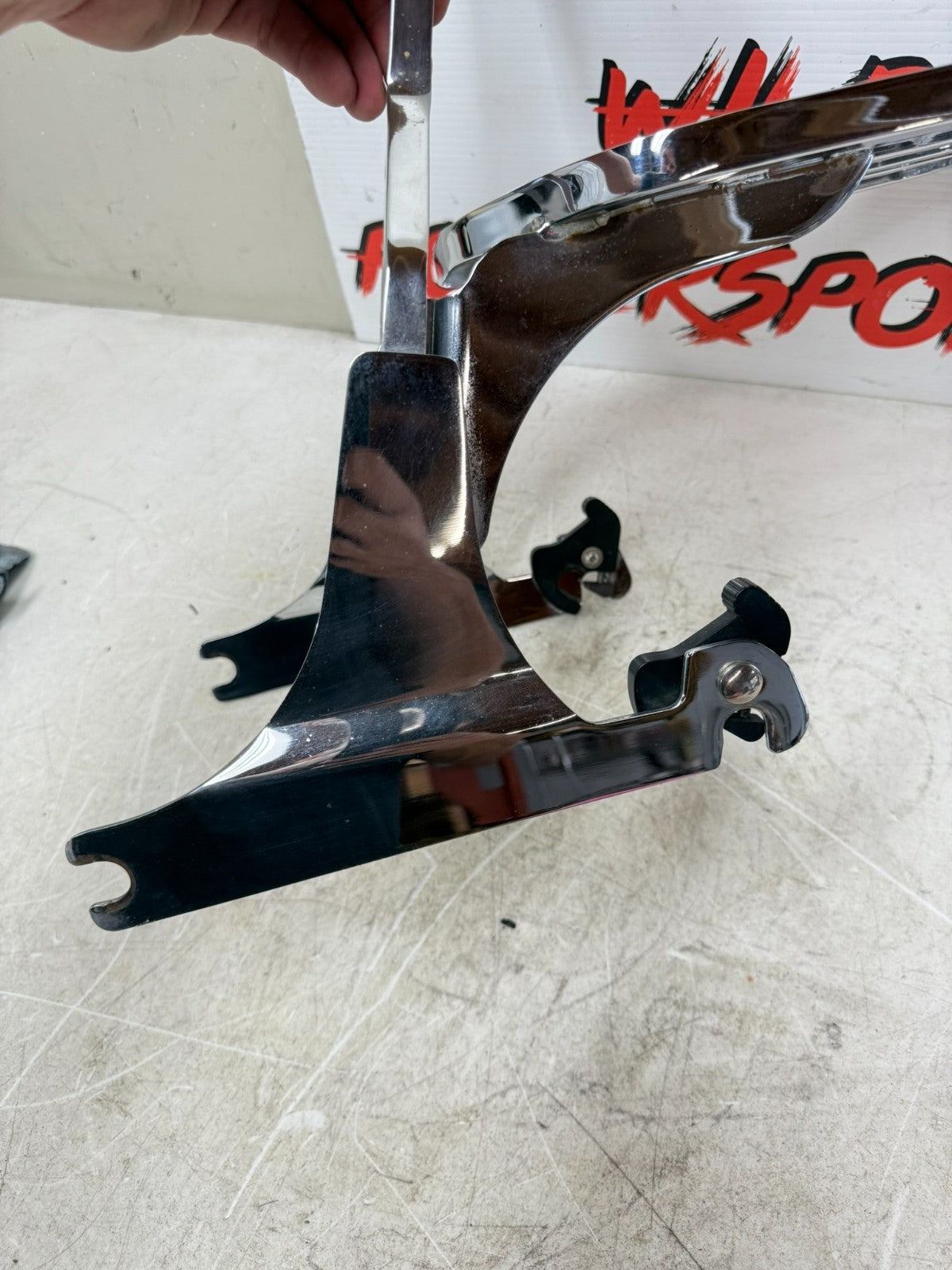 1997 HARLEY DAVIDSON SOFTAIL Chrome Rear Backrest Sissy Bar Luggage Rack