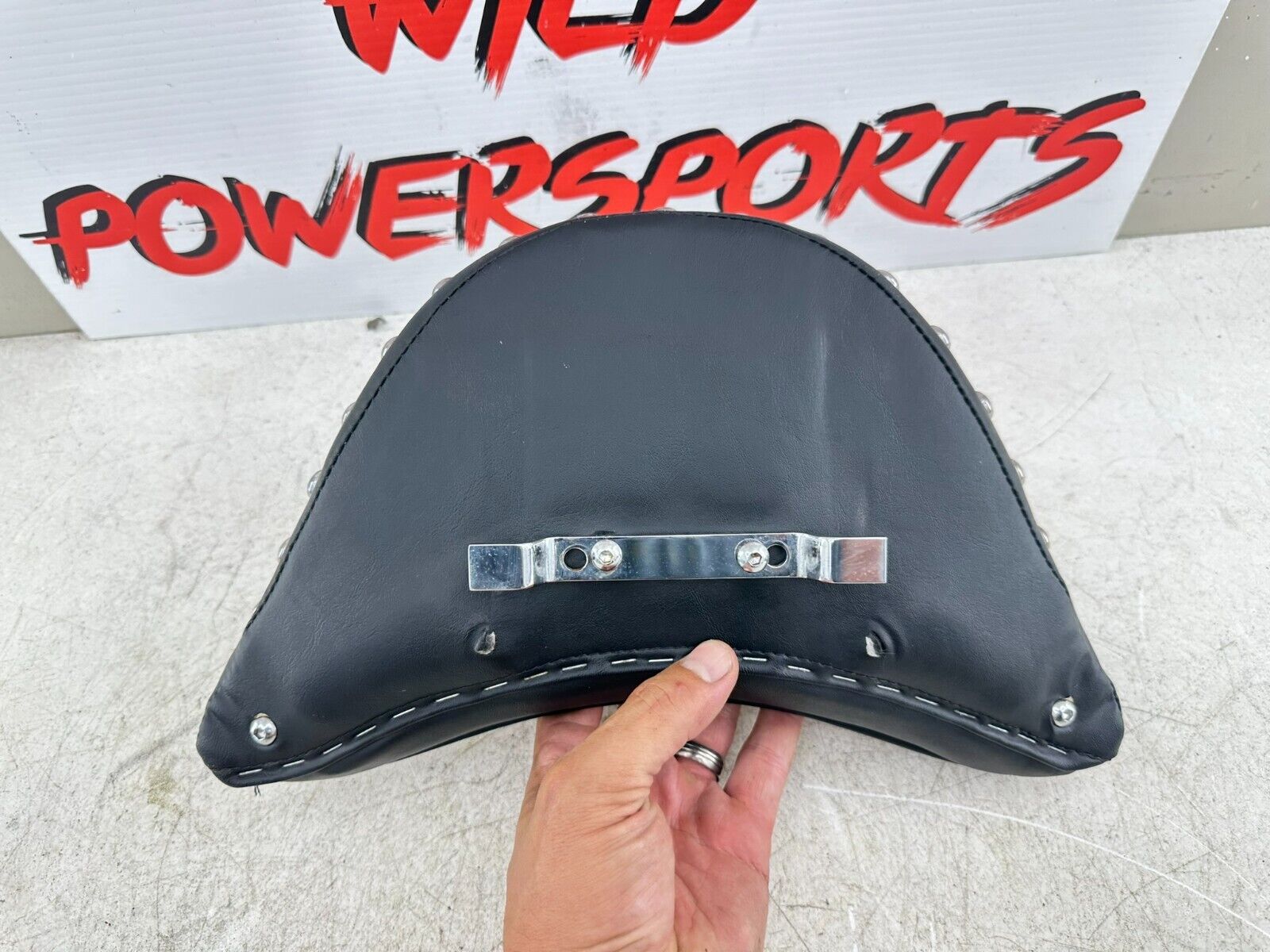 2001 HARLEY SOFTAIL FLSTS Heritage Springer Tall Backrest Pad W/ Studs