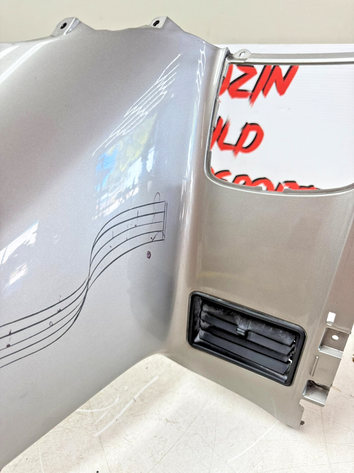 2002 Honda Goldwing GL1800 Front Dash Gas Tank Stereo Radio Fairing Cover Cowl 