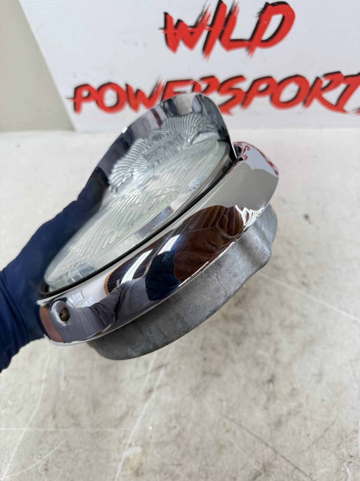 1995 HARLEY FLH ELECTRA GLIDE Headlight Head Light Lamp Housing Ring Visor