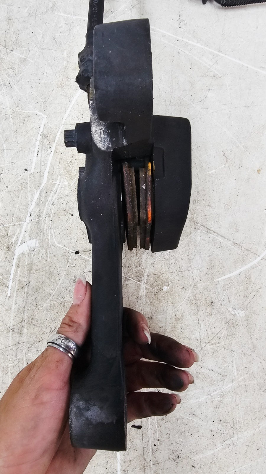 2002 HARLEY SOFTAIL Rear Brake Caliper + Line Hose Pipe