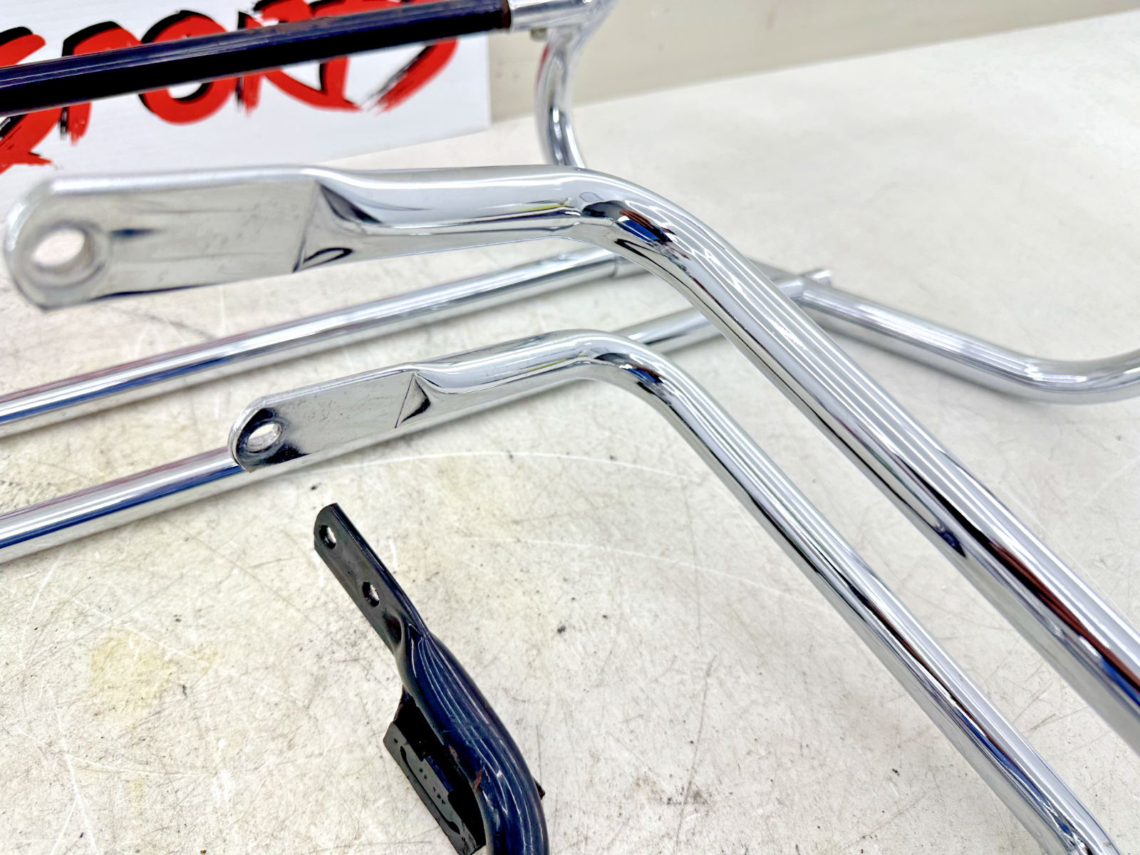 2003 HARLEY ELECTRA GLIDE classic Chrome Saddlebag Bumper Guard Muffler Brackets
