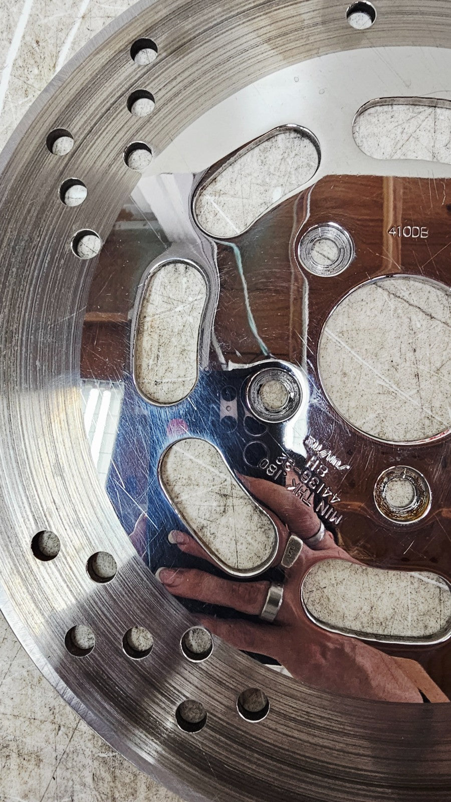 1997 HARLEY DYNA OEM Chrome Front Brake Disc Rotor