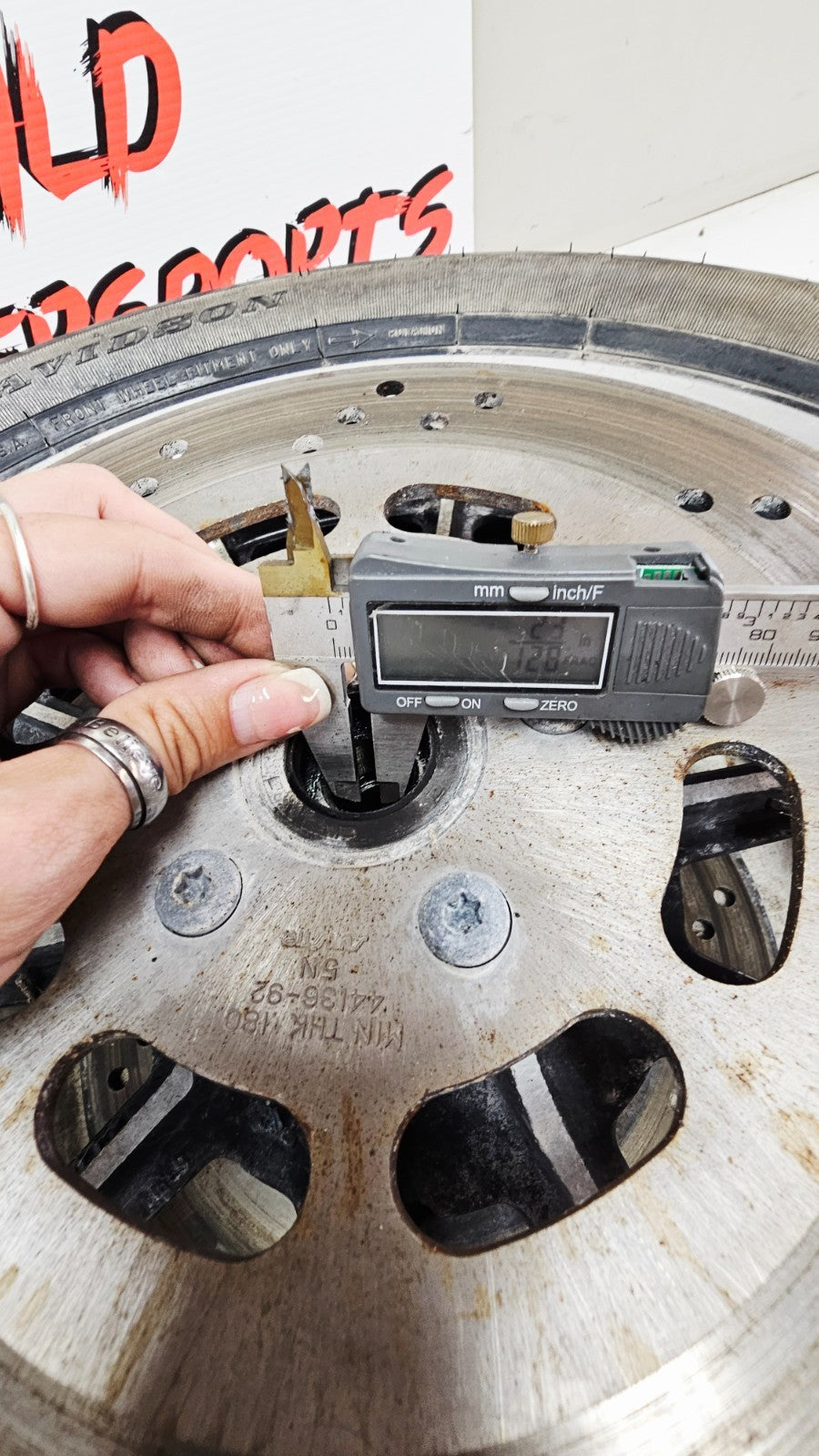 1996 HARLEY FLH ELECTRA GLIDE Front Wheel Rim Tire 10 Spoke Mag Brake Rotor 16X3