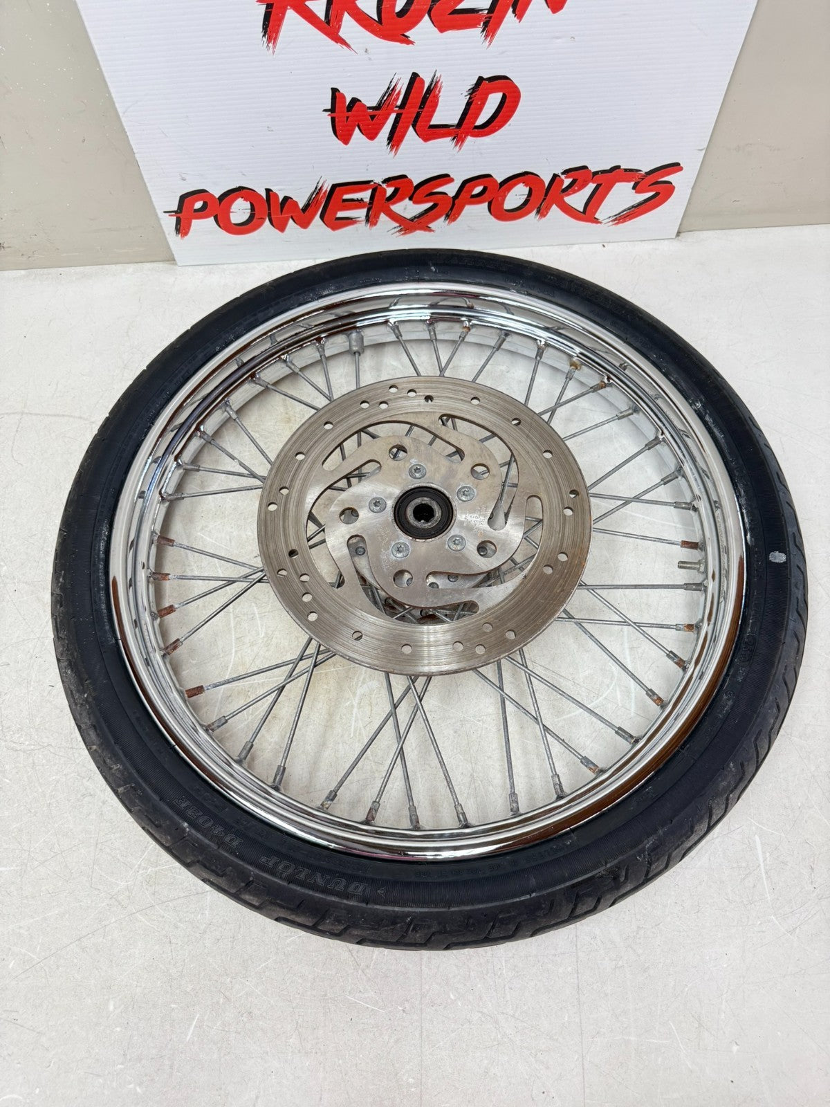 2003 Harley Davidson Sportster 21" Front Wheel Rim Tire Laced Spoke Brake Rotor