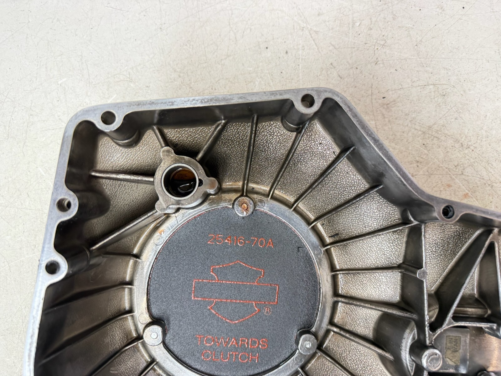 1993 HARLEY DYNA Wide Glide Outer Primary Clutch Chrome Flame Cover
