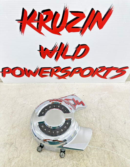 2003 Harley Davidson V Rod VRSCA Chrome Front Drive Engine Motor Pulley Cover