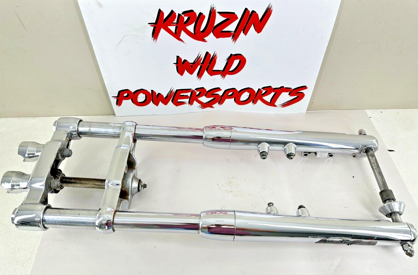 2003 HARLEY SOFTAIL DEUCE Chrome Front Forks Triple Clamps