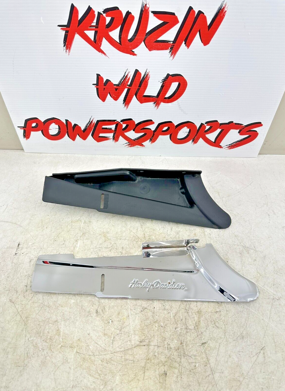 2002 HARLEY DYNA LOW RIDER Chrome Lower Belt Cover + Plastic Guard