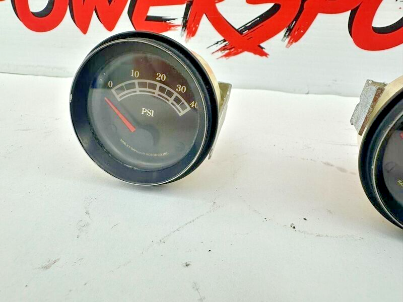 1990 HARLEY ELECTRA TOUR GLIDE Oil Pressure + Voltage Volt Gauge