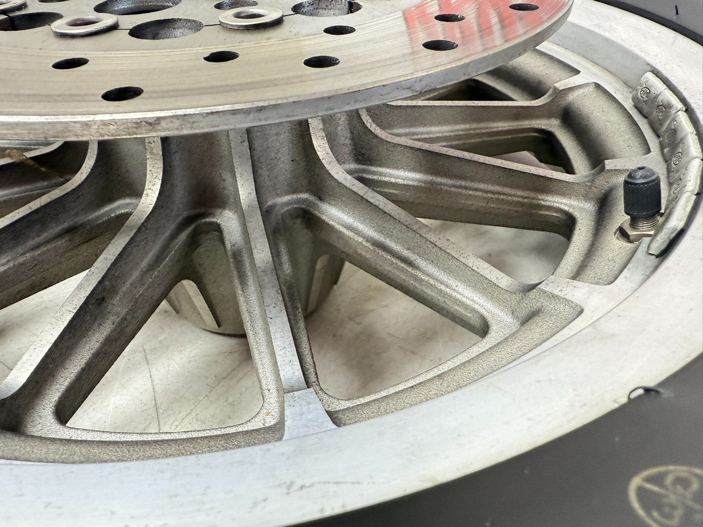 1997 Harley Davidson Sportster Rear Wheel Rim Tire Brake Rotor 13 Spoke 16x3.00