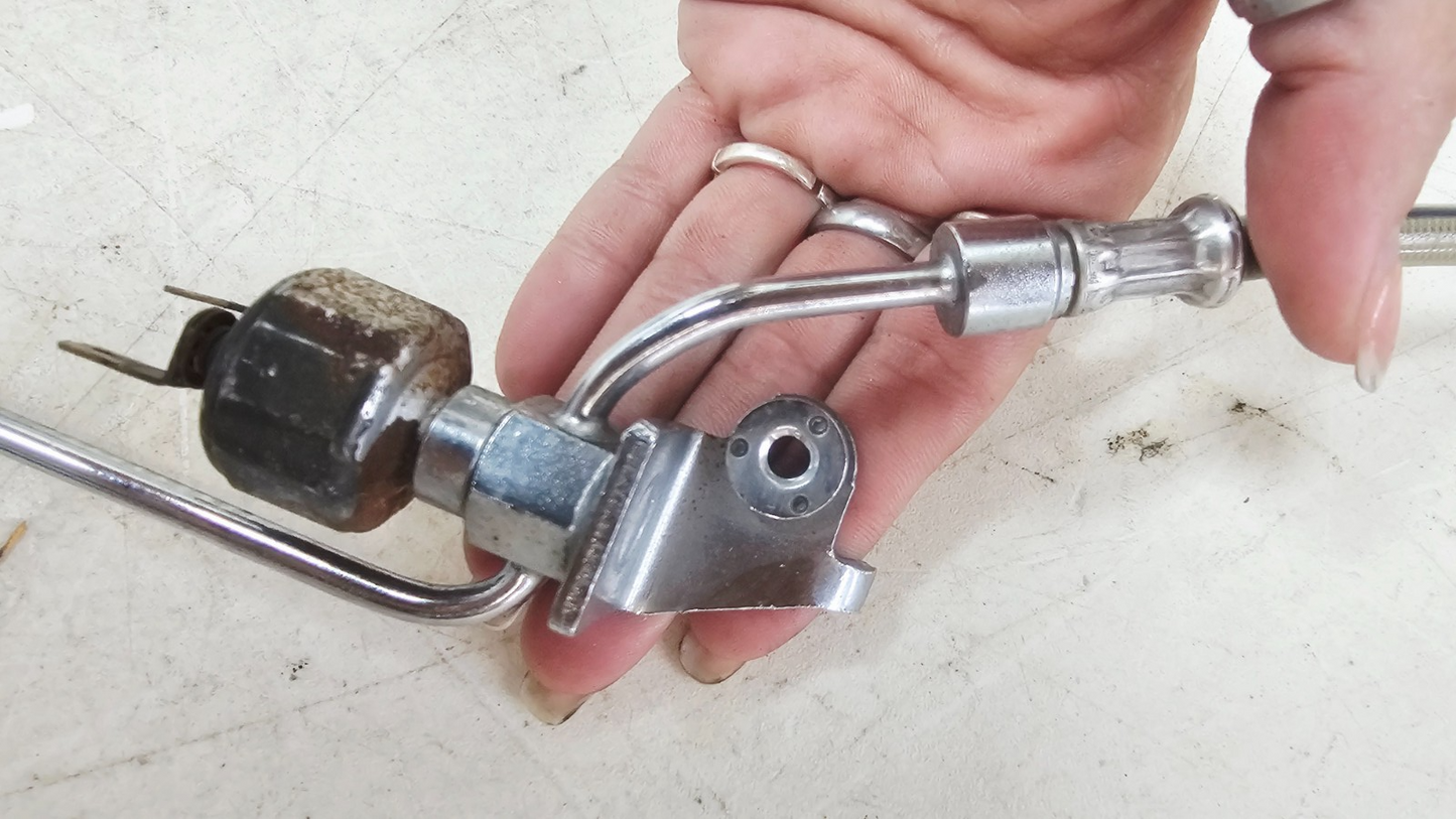 2003 HARLEY SOFTAIL DEUCE Chrome Rear Brake Caliper Line Hose Pipe