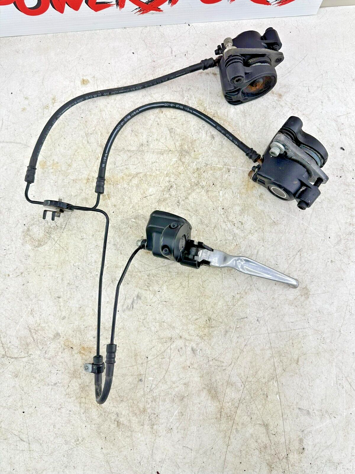 1997 HARLEY DYNA 99 Down Dual Caliper Hose + 11/16 Master Cylinder