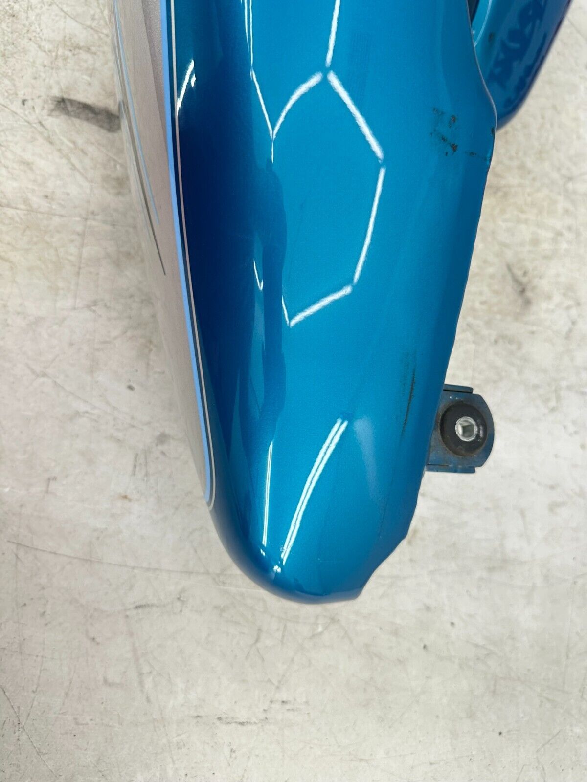 1995 HARLEY SOFTAIL OEM HD GENUINE SPLIT GAS FUEL TANK & PAINT AQUA & SILVER