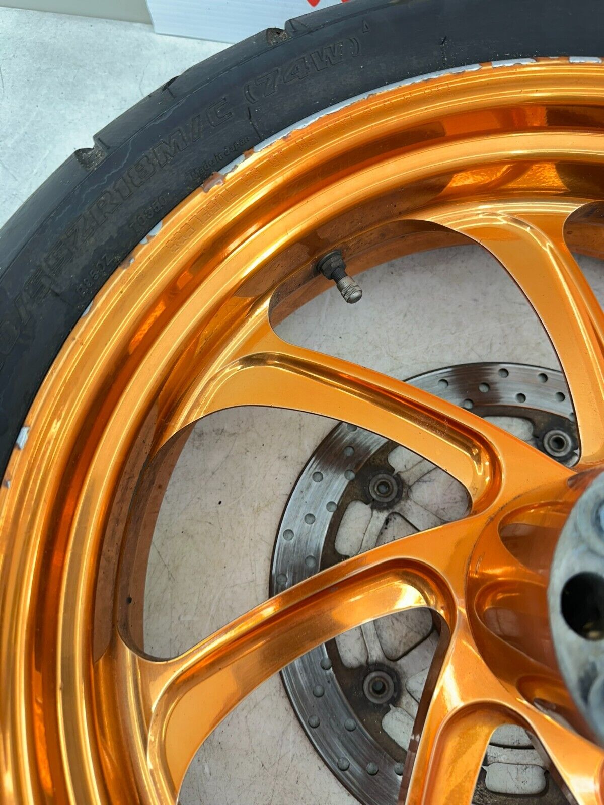 2006 Victory Kingpin 18x5 Rear Wheel Rim/Orange