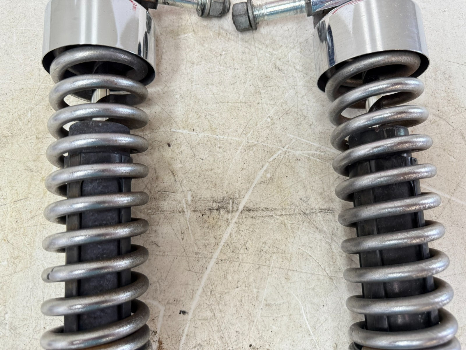 2003 HARLEY DYNA WIDE GLIDE Rear Shocks Suspension Chrome 13"