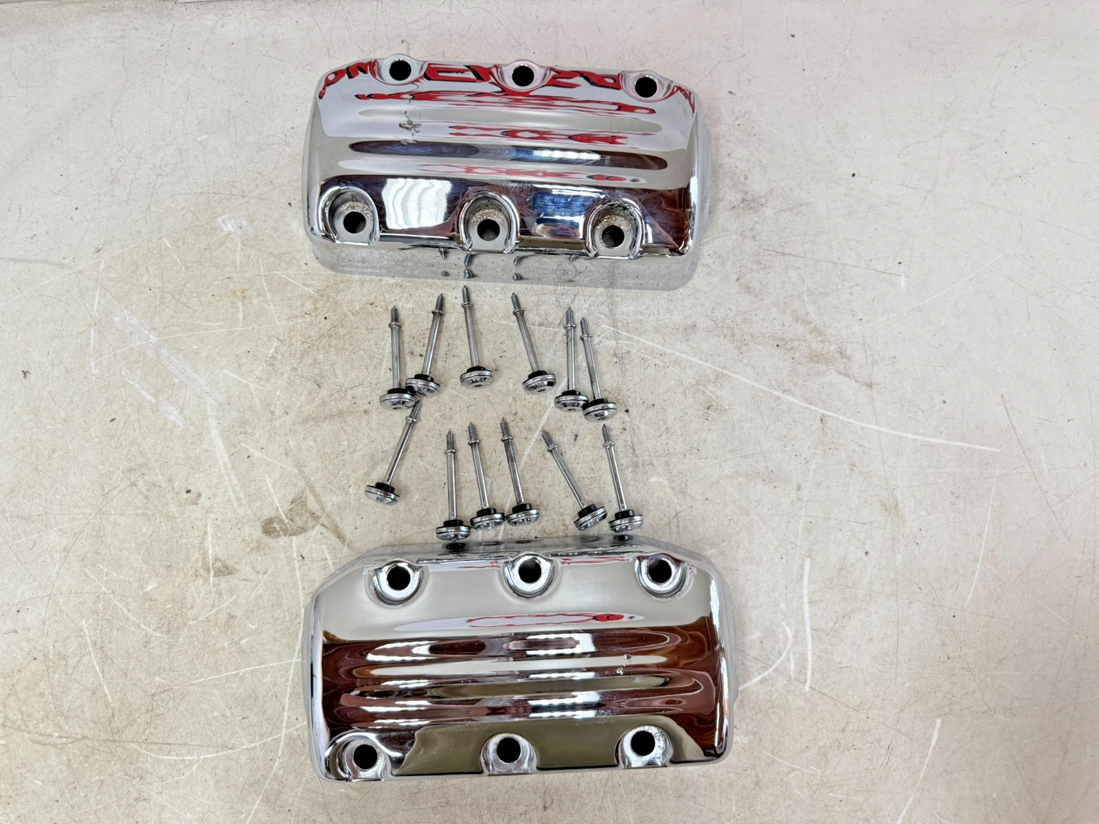 2001 HONDA VALKYRIE INTERSTATE  Valve Head Chrome Cover Bolts + MTG Hardware